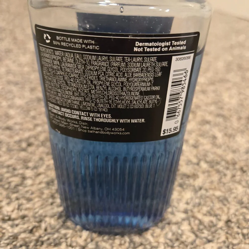 Bath & Body Works Men's Ocean 3 in 1 Hair Body Face Wash 10 fl. oz 85% Full